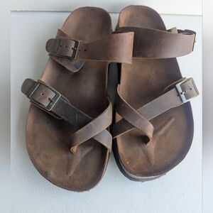 Women's Brown Leather Sandals